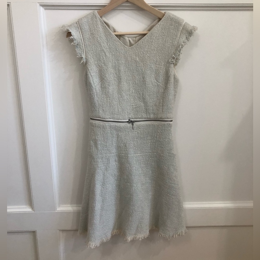 Rebecca Taylor Cream tweed A-Line dress size 2